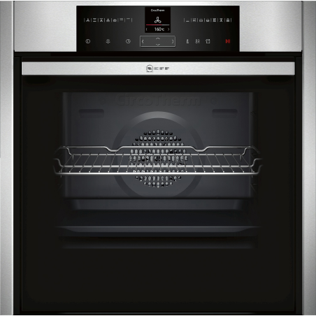 NEFF B45VR22N0, Einbaubackofen (Einbaugerät, 71 Liter, 596 mm breit), Slide&Hide, Dampfgarfunktion