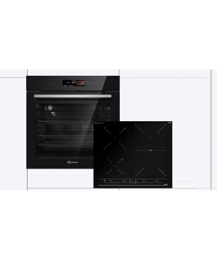 KLUGMANN KO1772TFT+KI6000BS, Einbaubackofen und Induktion Kochfeld (Induktion, A+, 72 Liter)