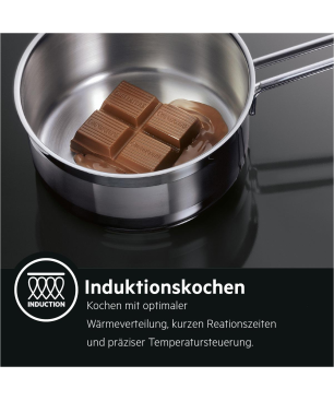 AEG KOMB55PIS3 Serie 6000 mit SteamBake Feuchtigkeitszugabe (mit Pyrolyse), Einbaubackofenset (Induktionskochfeld, A+, 71 Lite