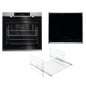 AEG KOMB55PIS3 Serie 6000 mit SteamBake Feuchtigkeitszugabe (mit Pyrolyse), Einbaubackofenset (Induktionskochfeld, A+, 71 Lite