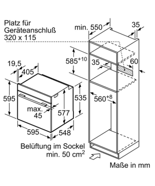 SIEMENS HM676G0S1, Mikrowelle (Einbaugerät, 67 Liter, 594 mm breit), iQ700