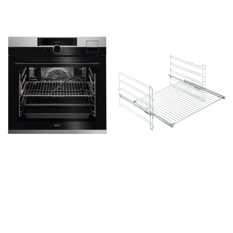 AEG BCO99821V2, Backofen (Einbaugerät, 70 Liter, 595 mm breit), Serie 9000 mit SteamPro Wifi-Multi-Dampfgarer (mit Sous-vide-G