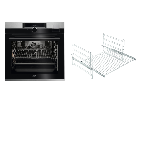 AEG BCO99821V2, Backofen (Einbaugerät, 70 Liter, 595 mm breit), Serie 9000 mit SteamPro Wifi-Multi-Dampfgarer (mit Sous-vide-G