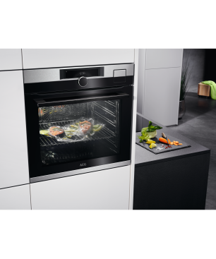 AEG BCO99821V2, Backofen (Einbaugerät, 70 Liter, 595 mm breit), Serie 9000 mit SteamPro Wifi-Multi-Dampfgarer (mit Sous-vide-G