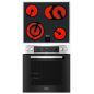 MIELE H 2267-1EP + KM 6003 LPT EP ACTIVE, Einbauherdset (Elektrokochfeld, A+, 76 Liter)