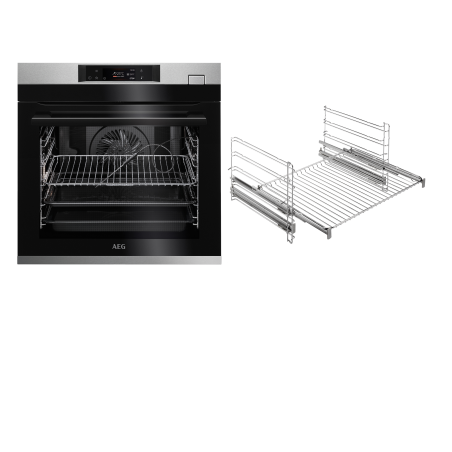 AEG BSO77821V3, Backofen (Einbaugerät, 71 Liter, 595 mm breit), Serie 7000 mit SteamCrisp Dampfunterstützung (mit Pyrolyse)