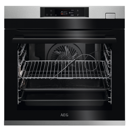 AEG BSO77821V3, Backofen (Einbaugerät, 71 Liter, 595 mm breit), Serie 7000 mit SteamCrisp Dampfunterstützung (mit Pyrolyse)