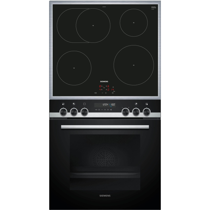 SIEMENS PQ521IB00 iQ500 (Herd), iQ300 (Kochfeld), Einbauherdset (Induktionskochfeld, A, 71 Liter)