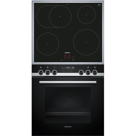 SIEMENS PQ521IB00 iQ500 (Herd), iQ300 (Kochfeld), Einbauherdset (Induktionskochfeld, A, 71 Liter)