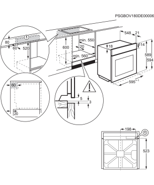 AEG KOMB307PI, Einbaubackofenset (Induktionskochfeld, A+, 72 Liter)