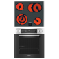 MIELE H 2265-1E + KM 6003 LPT E ACTIVE, Einbauherdset (Elektrokochfeld, A+, 76 Liter)