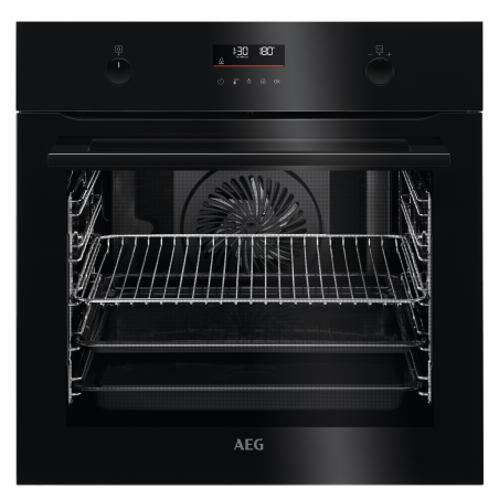 AEG KOMB506PDI Serie 6000 mit SurroundCook Ringheißluftsystem (mit Pyrolyse), Einbaubackofenset (Induktionskochfeld, A+, 71 Li