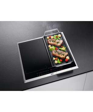 AEG KOMB506PDI Serie 6000 mit SurroundCook Ringheißluftsystem (mit Pyrolyse), Einbaubackofenset (Induktionskochfeld, A+, 71 Li