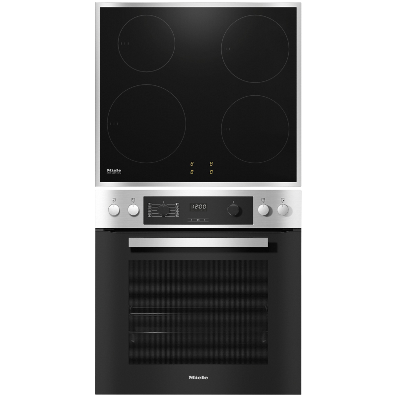 MIELE H 2267-1 I EDST. + KM 7001 FR, Einbauherdset (Induktionskochfeld, A+, 76 Liter)
