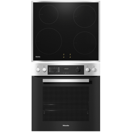 MIELE H 2267-1 I EDST. + KM 7001 FR, Einbauherdset (Induktionskochfeld, A+, 76 Liter)