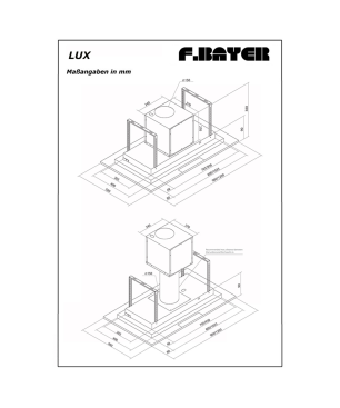 F.BAYER LUX 96GW, Dunstabzugshaube (96 cm breit, 56 cm tief)