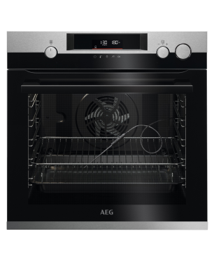 AEG BCO57601V2, Einbaubackofen (Einbaugerät, 72 Liter, 596 mm breit), Serie 7000 mit SteamCrisp Dampfunterstützung (mit Pyroly