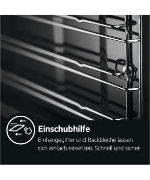 AEG BCO57601V2, Einbaubackofen (Einbaugerät, 72 Liter, 596 mm breit), Serie 7000 mit SteamCrisp Dampfunterstützung (mit Pyroly