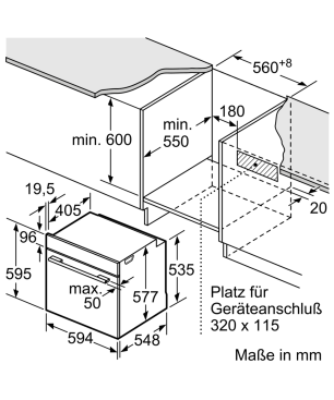NEFF BCC 3672 - B6CCH7AN0, Backofen (Einbaugerät, 71 Liter, 594 mm breit)