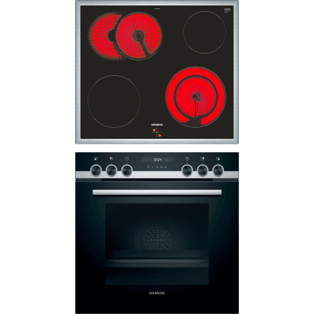 SIEMENS EQ521KB10 iQ500 (Backofen), iQ300 (Kochfeld), Einbauherdset (Elektrokochfeld, A, 71 Liter)