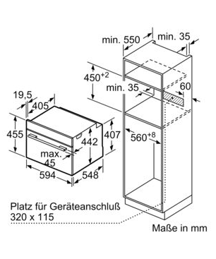 BOSCH CBG675BS3, Einbaubackofen (Einbaugerät, 47 Liter, 594 mm breit), Serie 8