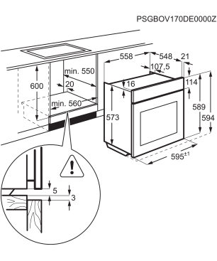 AEG MAXIB304PI PYROLYSE Serie 6000 mit SurroundCook Ringheißluftsystem (mit Pyrolyse), Backofenset (Induktionskochfeld, A+, 72