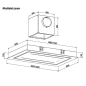 GURARI GCH C 341 90 WH, Dunstabzugshaube (900 mm breit, 385 mm tief) GURARI GCH C 341 90 WH, Dunstabzugshaube (900 mm breit, 385 mm tief)