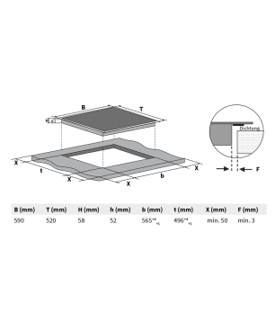 KKT KOLBE SET8019IH594FZ, Herdset (Induktion, A+, 72 Liter)