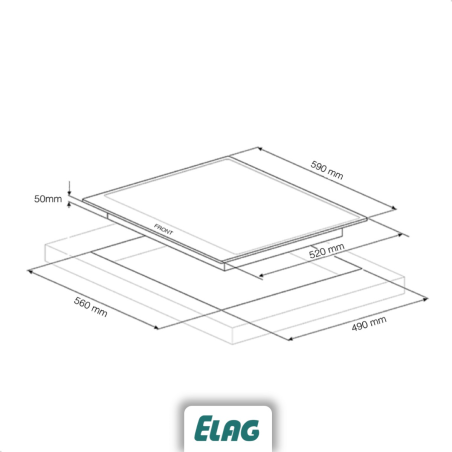ELAG EC-700 Induktionskochfeld (590 mm breit, 4 Kochfelder)