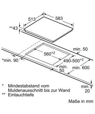 SIEMENS EQ211KB00 iQ300, Einbauherdset (Elektrokochfeld, A, 71 Liter)