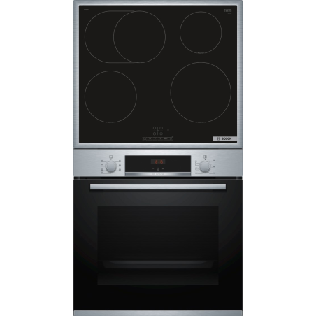 BOSCH HBD 435 RS 62 (HBA533BS1+PIF64RBB5E), Einbaubackofenset (Induktion, A, 71 Liter)