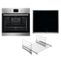AEG KOMB306PI Serie 6000 mit SurroundCook Ringheißluftsystem (mit Pyrolyse), Einbaubackofenset (Induktionskochfeld, A+, 72 Lit