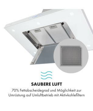 KLARSTEIN Valeria, Dunstabzugshaube (90 cm breit, 60 cm tief)