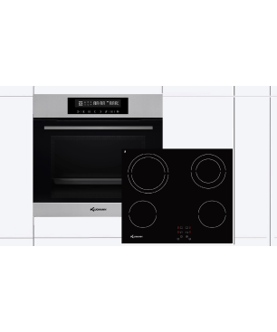 KLUGMANN KO609TCX + KVC600, Einbaubackofenset (Vitroceramic Kochfeld, A, 70 Liter)
