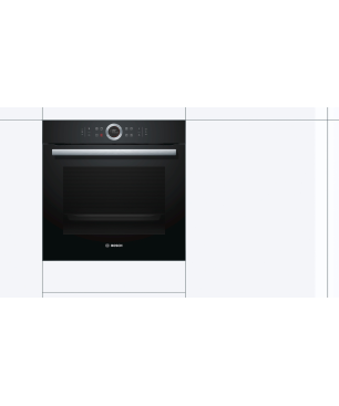BOSCH HBG635BB1, Einbaubackofen (Einbaugerät, 71 Liter, 594 mm breit), Serie 8