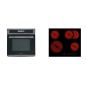 RESPEKTA DIGISET8BS5500, Einbaubackofenset (Glaskeramikkochfeld, A, 66 Liter)