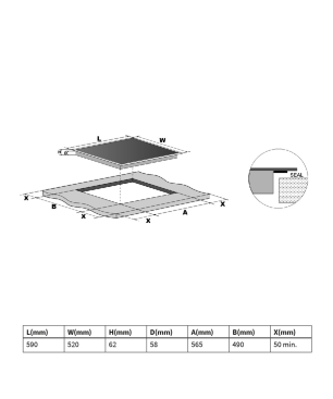 KKT KOLBE SET80134FZ, Herdset (Induktion, A, 70 Liter)