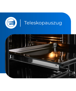 EXQUISIT EBE76-9-H-020 weiss Einbaubackofen (Einbaugerät, A, 76 Liter, 59,5 cm breit)