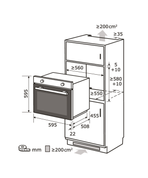 EXQUISIT EBE76-9-H-020 weiss Einbaubackofen (Einbaugerät, A, 76 Liter, 59,5 cm breit)