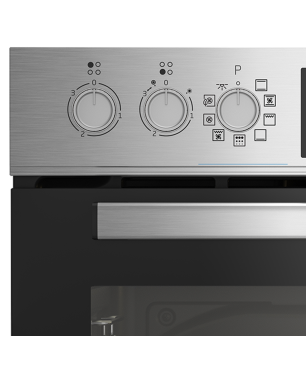 BEKO BBUM12320XFP, Einbau-Herd-Set (Glaskeramik-Kochfeld, A+, 72 Liter)