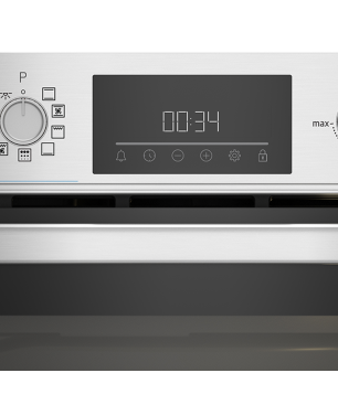 BEKO BBUM12320XFP, Einbau-Herd-Set (Glaskeramik-Kochfeld, A+, 72 Liter)