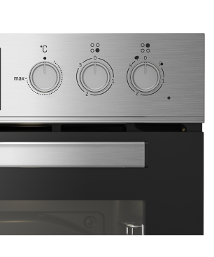 BEKO BBUM12320XFP, Einbau-Herd-Set (Glaskeramik-Kochfeld, A+, 72 Liter)