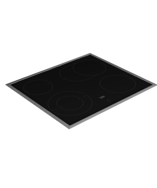 BEKO BBUM12320XFP, Einbau-Herd-Set (Glaskeramik-Kochfeld, A+, 72 Liter)