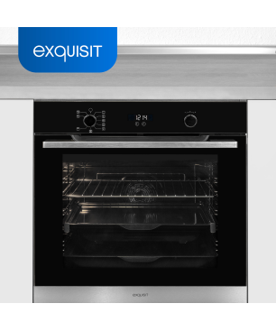 EXQUISIT EBEP 707-18 H Einbaubackofen (Einbaugerät, A+, 73 Liter, 592 mm breit)