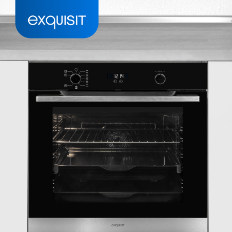 EXQUISIT EBEP 707-18 H Einbaubackofen (Einbaugerät, A+, 73 Liter, 592 mm breit)