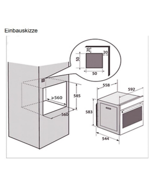 EXQUISIT EBEP 707-18 H Einbaubackofen (Einbaugerät, A+, 73 Liter, 592 mm breit)