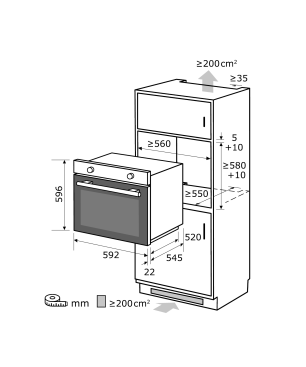 EXQUISIT EBEP 707-18 H Einbaubackofen (Einbaugerät, A+, 73 Liter, 592 mm breit)