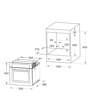 KKT KOLBE SET8013IND59B, Herdset (Induktion, A, 70 Liter)