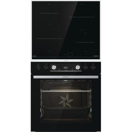 GORENJE BLACKSET4 INDUKTION , Einbauherd-Set (Induktionskochfeld, herdgebunden, A, 77 Liter)