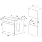 AMICA EBPX 946 610 S Einbaubackofen (Einbaugerät, A+, 77 Liter, 59,5 cm breit)